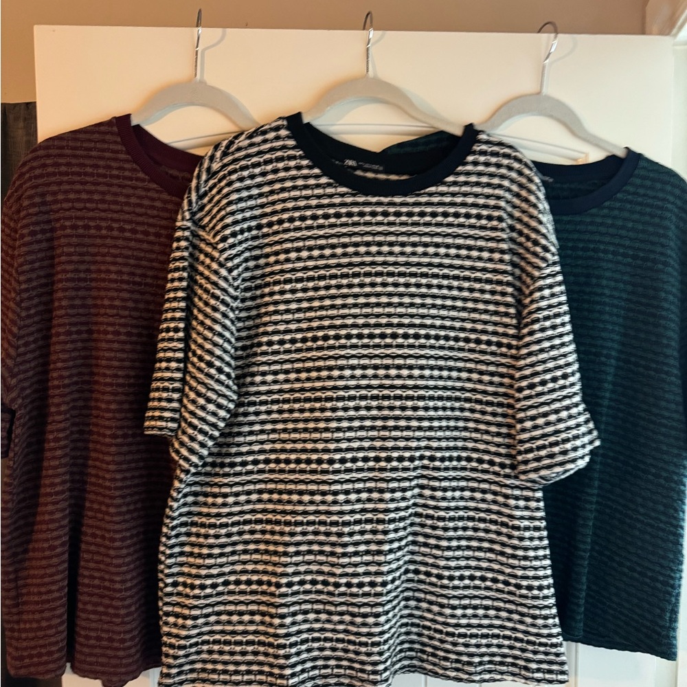 3 Zara Tops, NEW Large